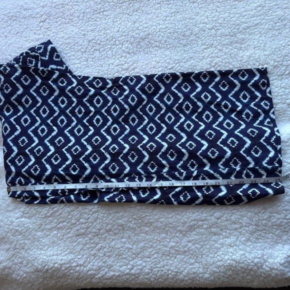 Ann Taylor LOFT Linen Navy and White Loose Pants - Picture 3 of 8